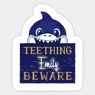 Emily - Funny Kids Shark - Personalized Gift Idea - Bambini Sticker